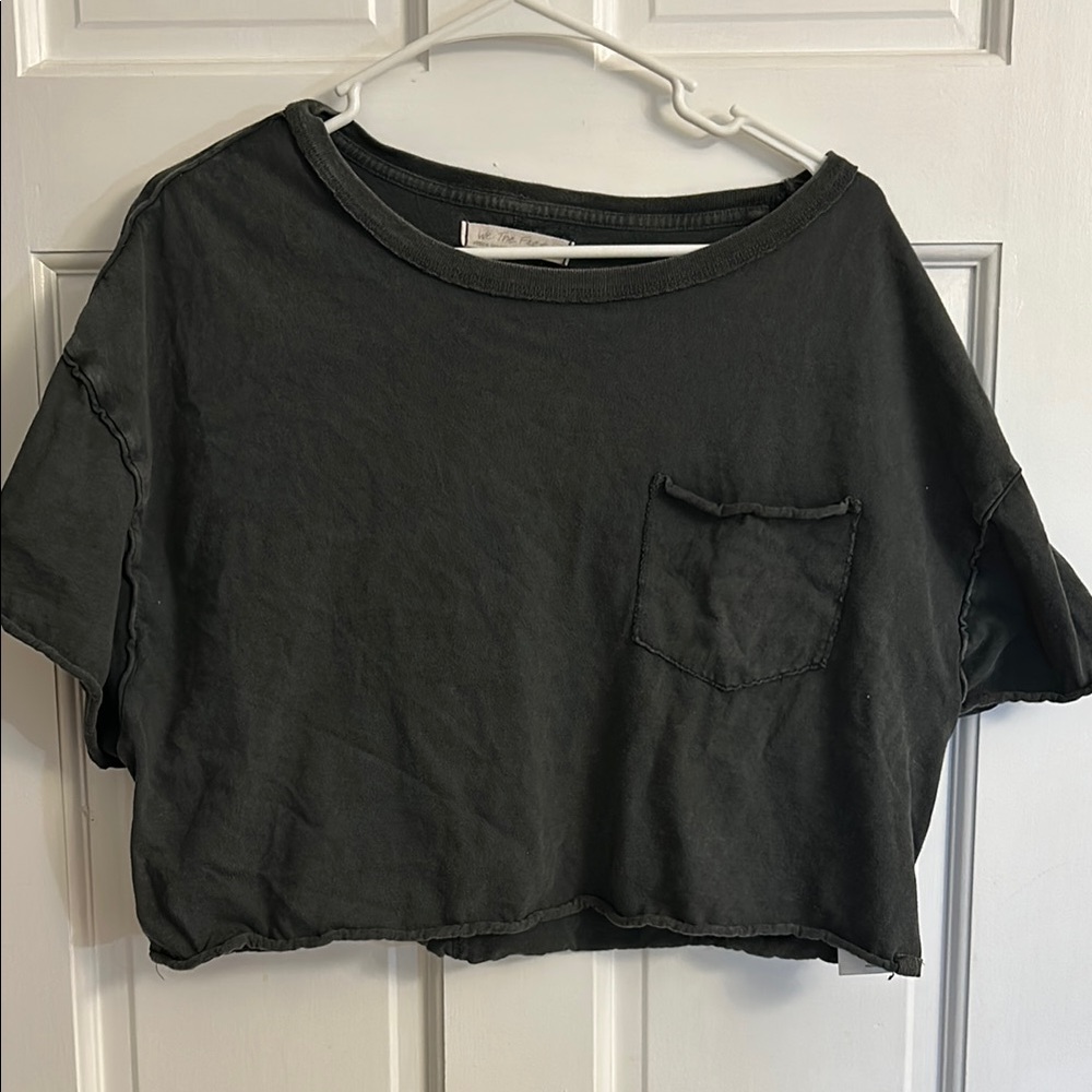 Casual Grey Crop Top